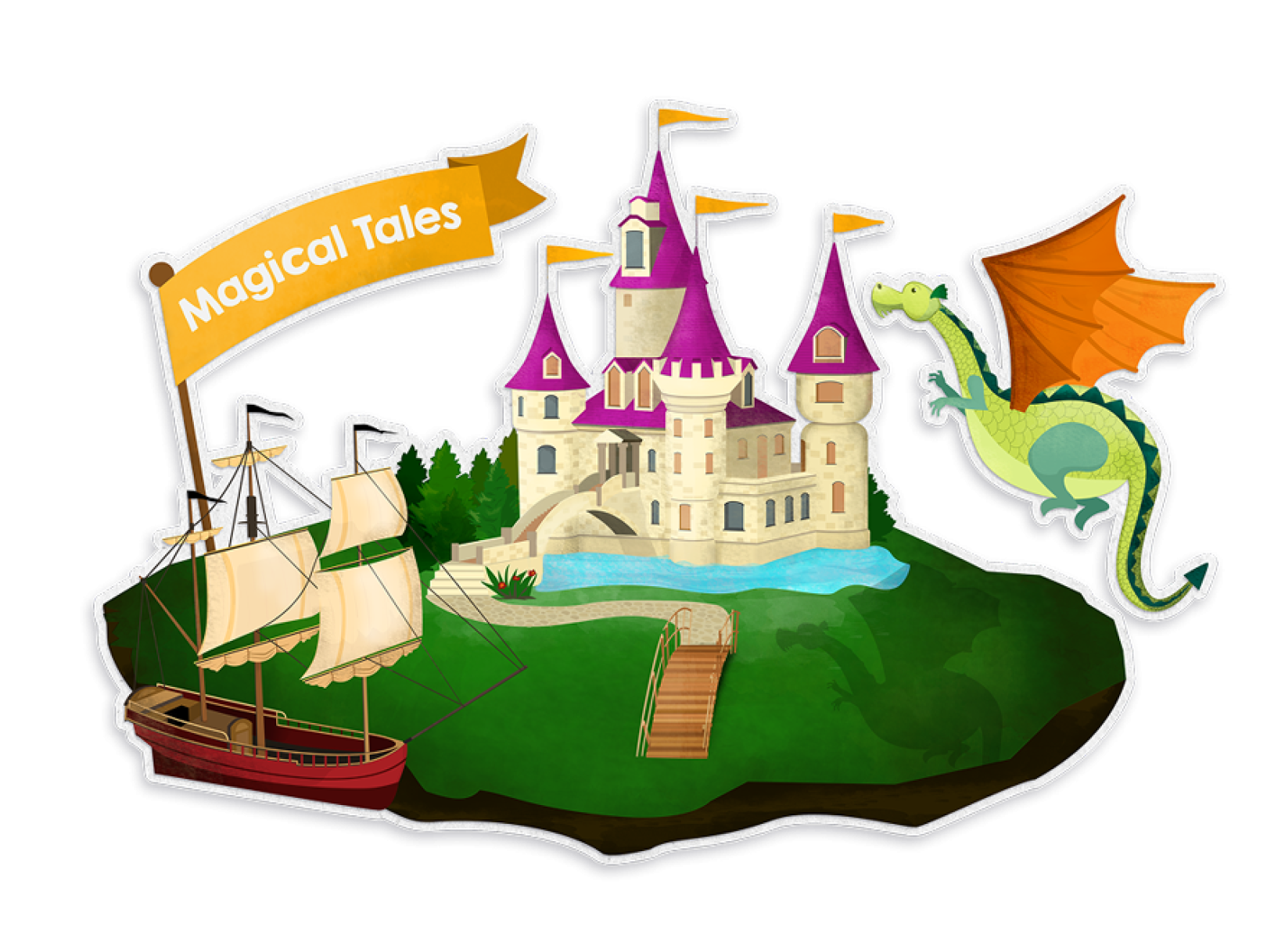Illustration of Magical Tales island