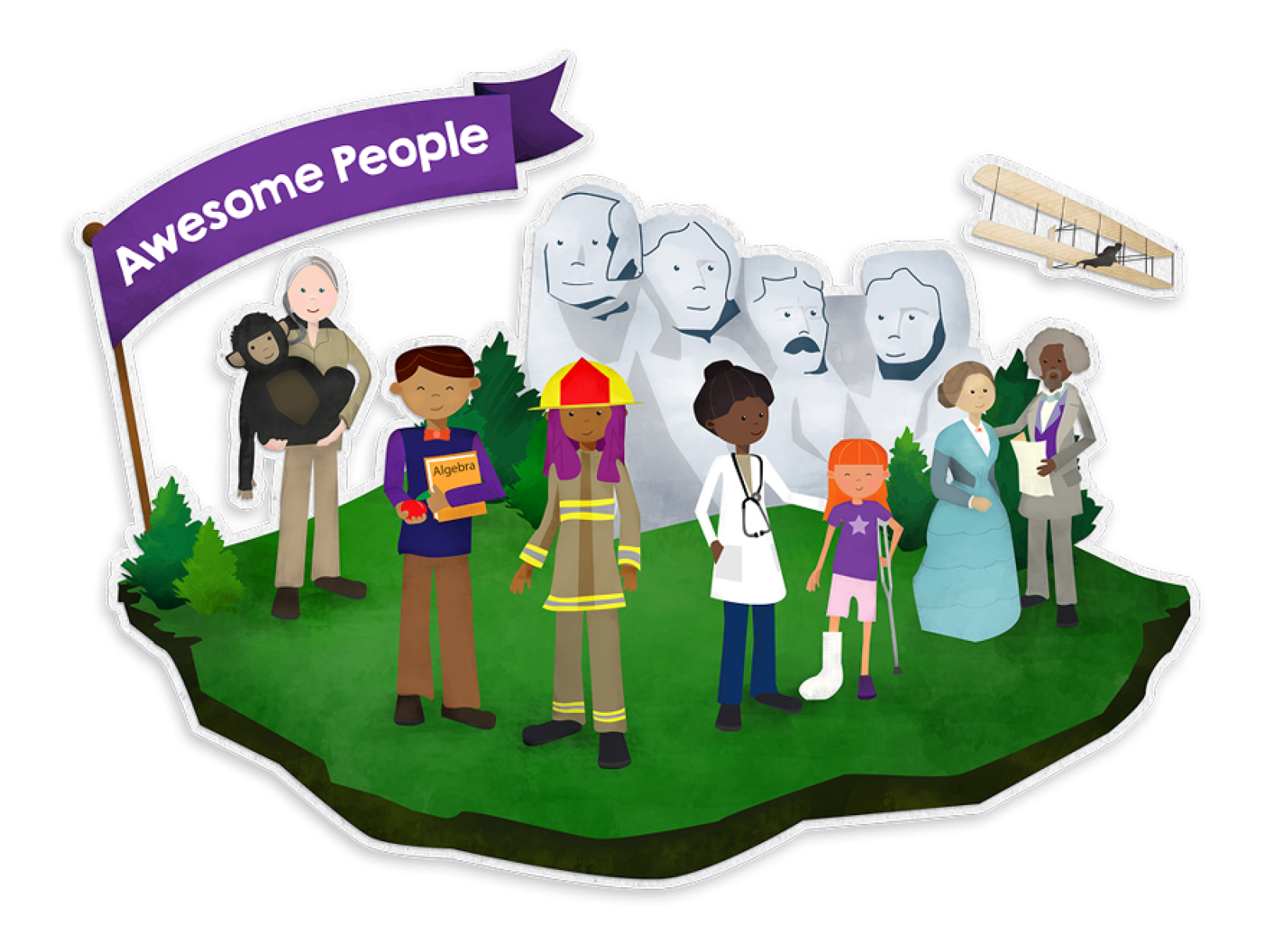 Illustration of Awesome People island