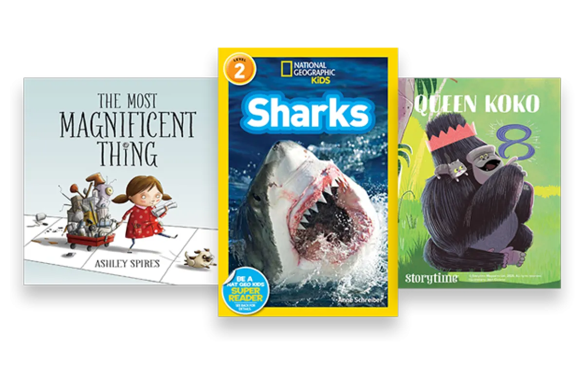 Image composition of three book covers